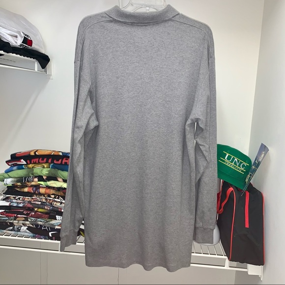 Vintage 90s Polo Golf Long Sleeve Henley Polo Shirt Mens Gray Large - Picture 4 of 6